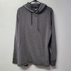 Jockey Sport Hoodie Mens Large Gray Pullover Long Sleeve Casual Activewear
